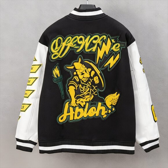 Off-White Colorblock Baseball Jacket - Picture 9 of 9